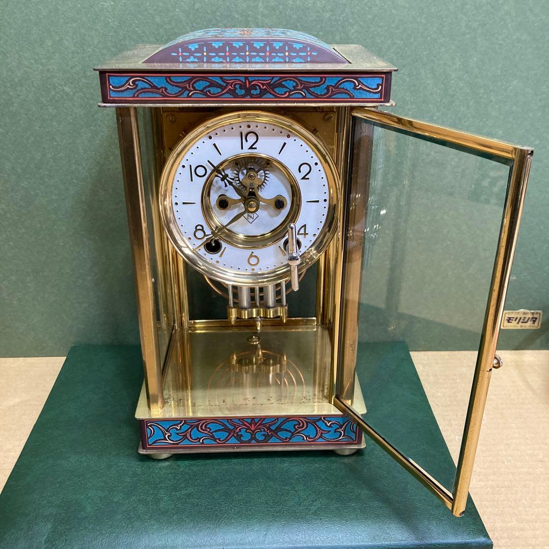 アンティーク レトロ 振り子時計 ゼンマイ式時計置時計 真鍮ゴールド