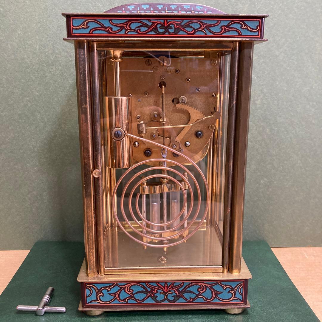 アンティーク レトロ 振り子時計 ゼンマイ式時計置時計 真鍮ゴールド