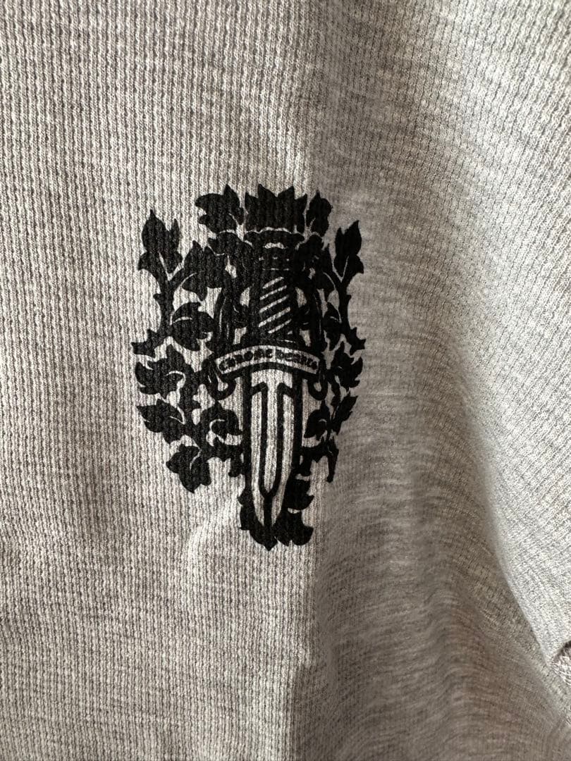 新品　未使用　CHROME HEARTS グレー長袖　サーマルカットソー