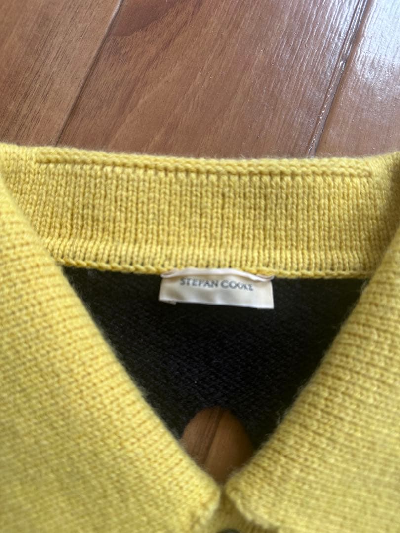 STEFAN COOKE ネイビー/イエロー カーディガン S