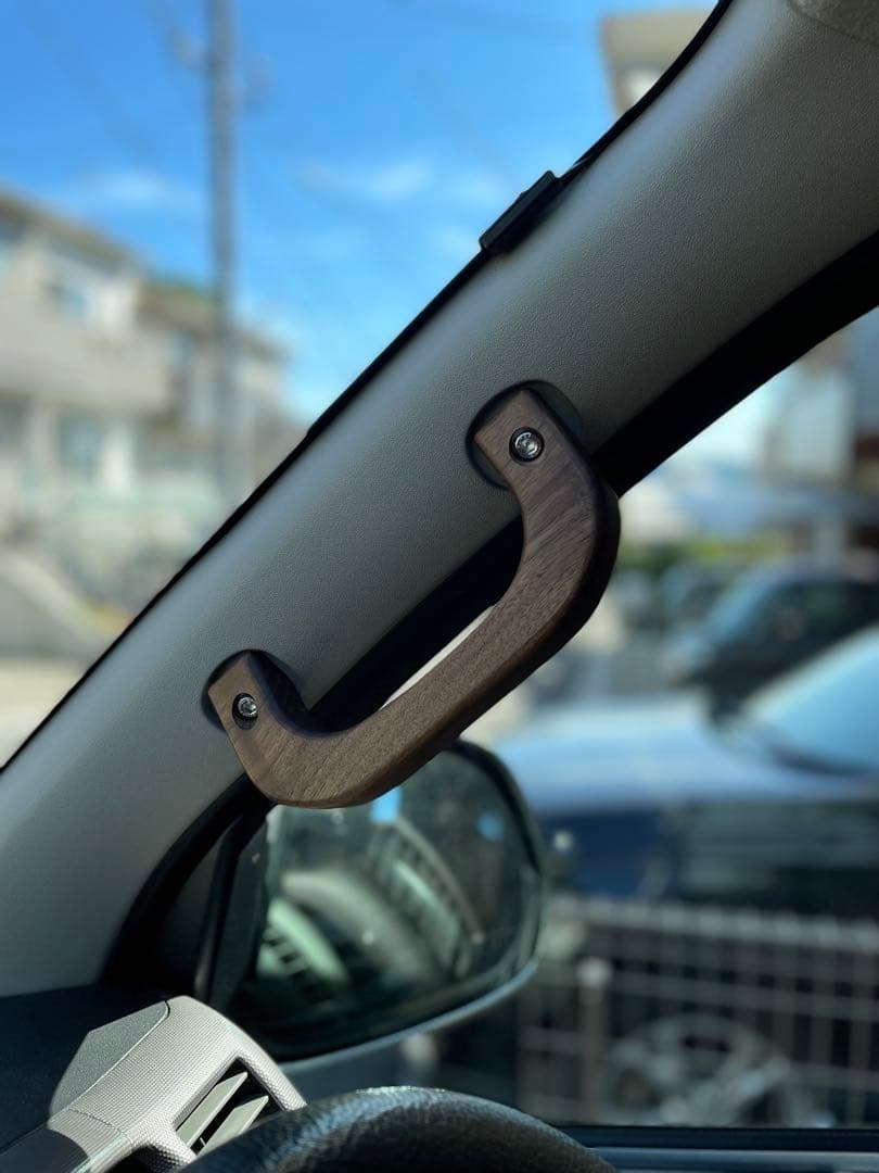 ハイエース用アシストグリップ(ホワイトオーク)Ａピラー2個セット