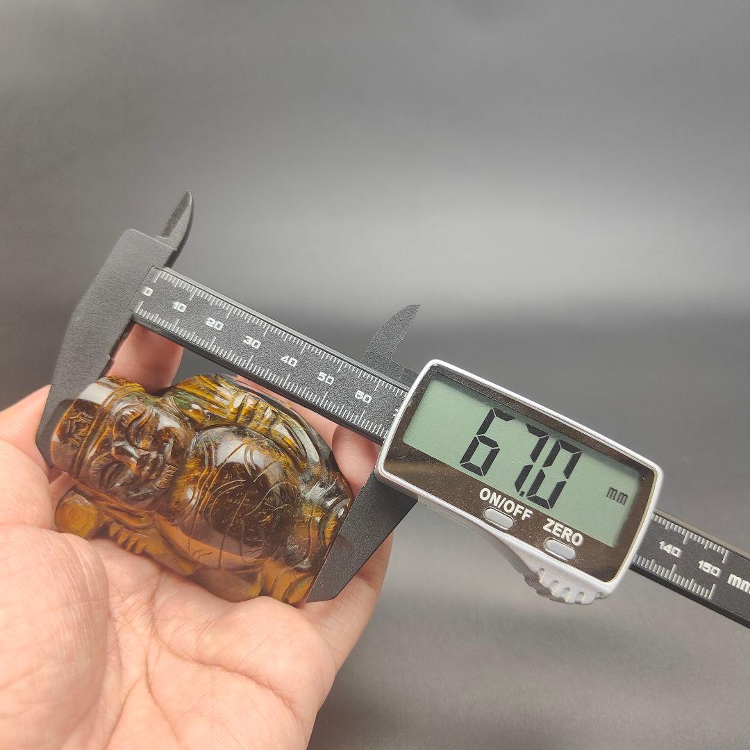 6 大黒様（大）タイガーアイ　虎目石　金運　財運　七福神　天然石　縁起物　風水