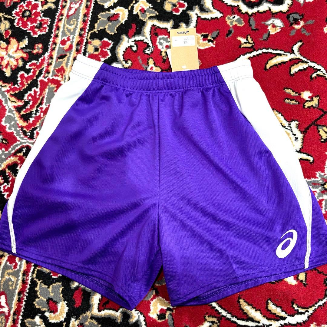 ★レトロパープル　ASICS　アシックス　バレーボール　ゲームパンツ　パンツ