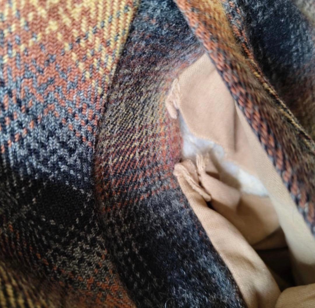 50s 60s オンブレ チェック ウールジャケット CPOジャケット