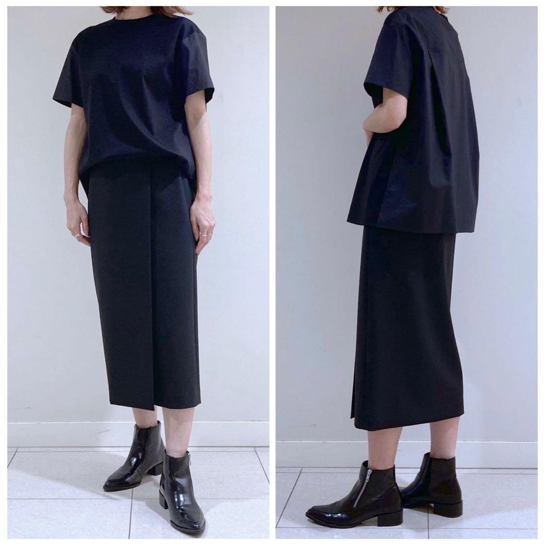 セオリーリュクス★新品未使用★ジャージー素材ペンシルシルエットラップスカート36