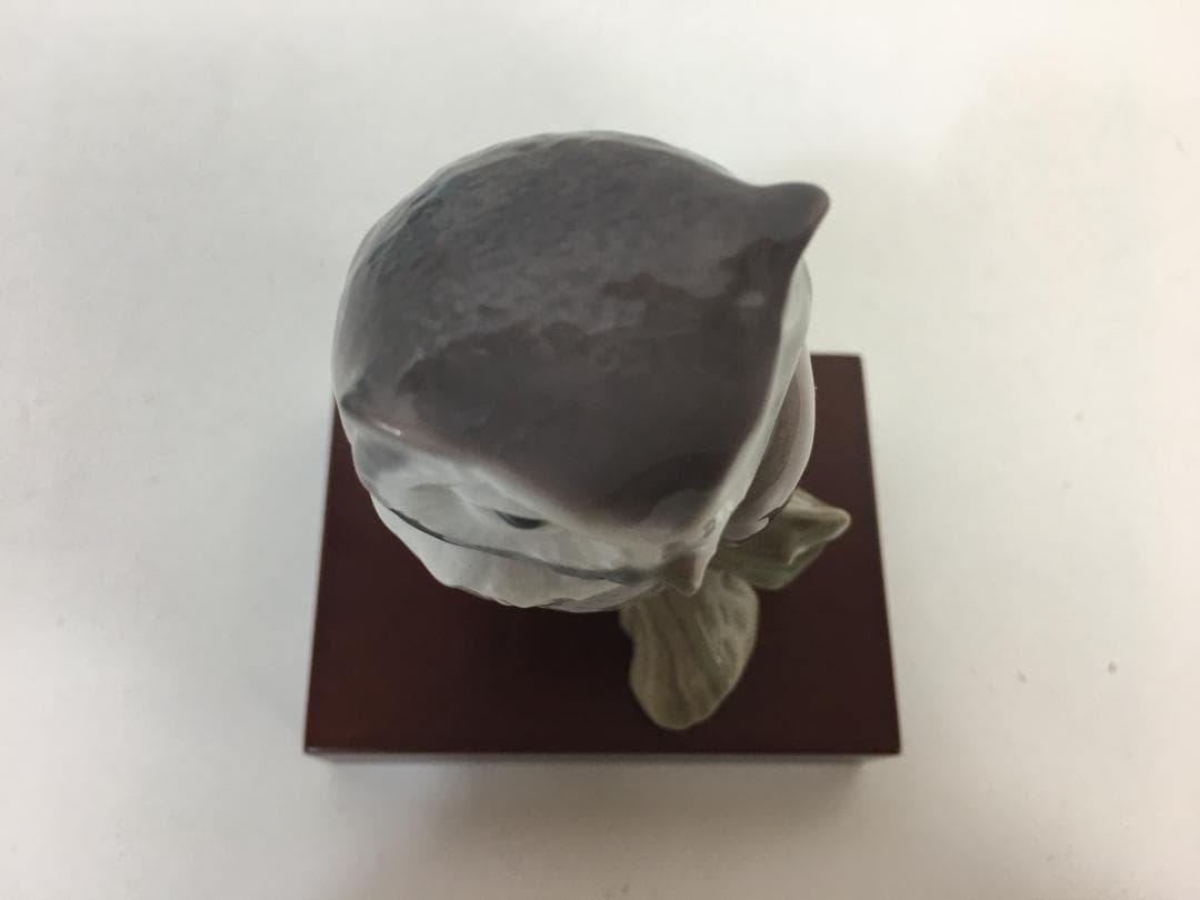 ☆リヤドロ 幸運のフクロウ 置物 ※元箱/台座/説明書付 陶器 LLADRO