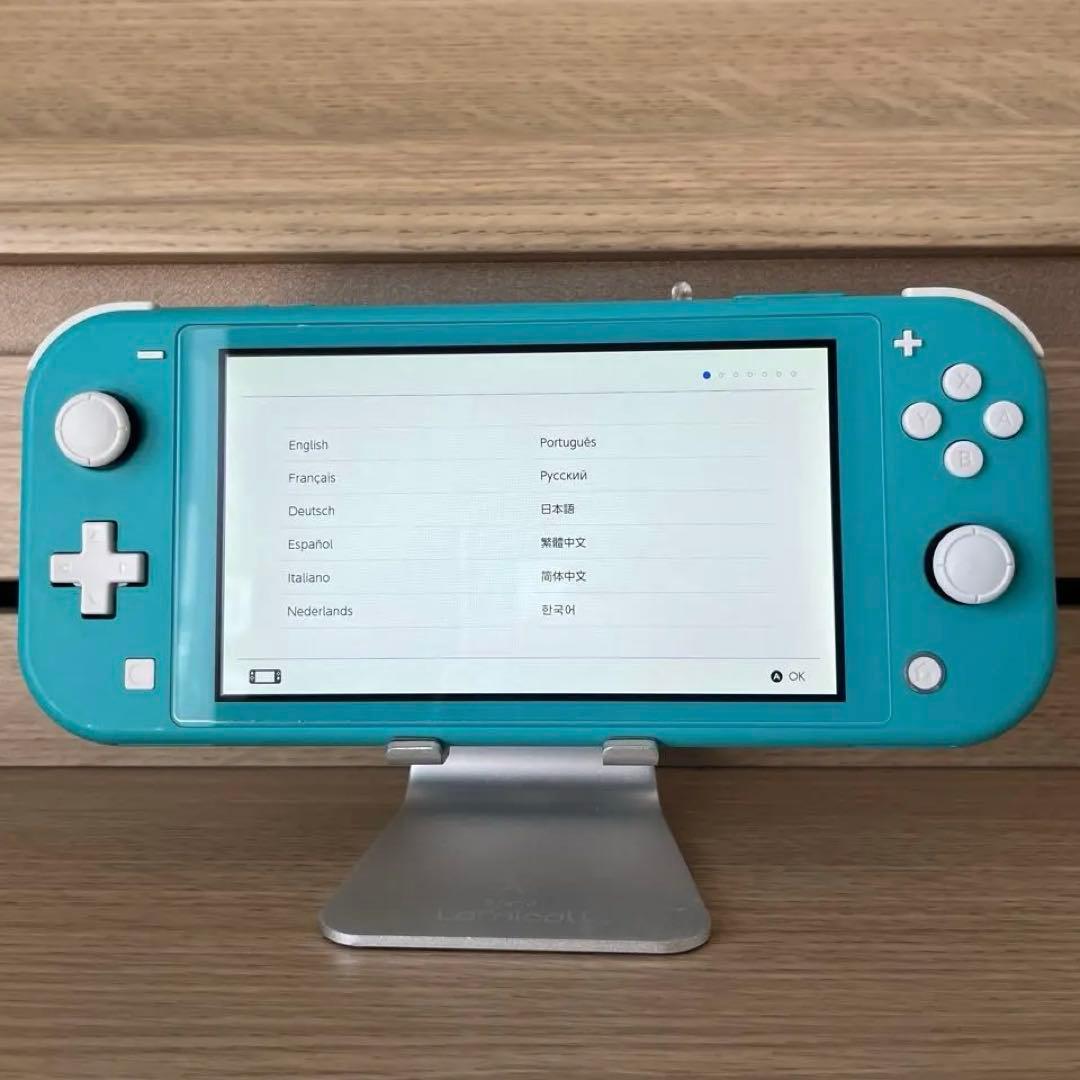 美品 Nintendo Switch Lite ターコイズ 本体 充電器 箱付き