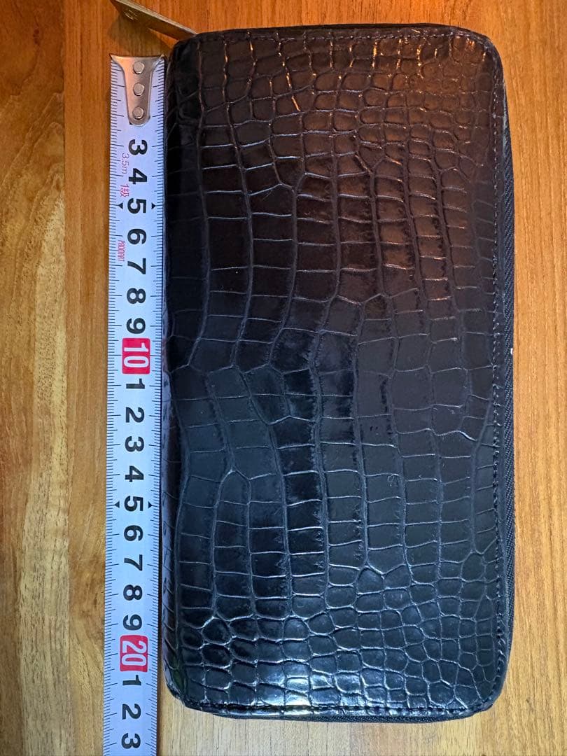 翠　GAUDIE ガウディ クロコダイル 長財布 ブラック 付属品あり