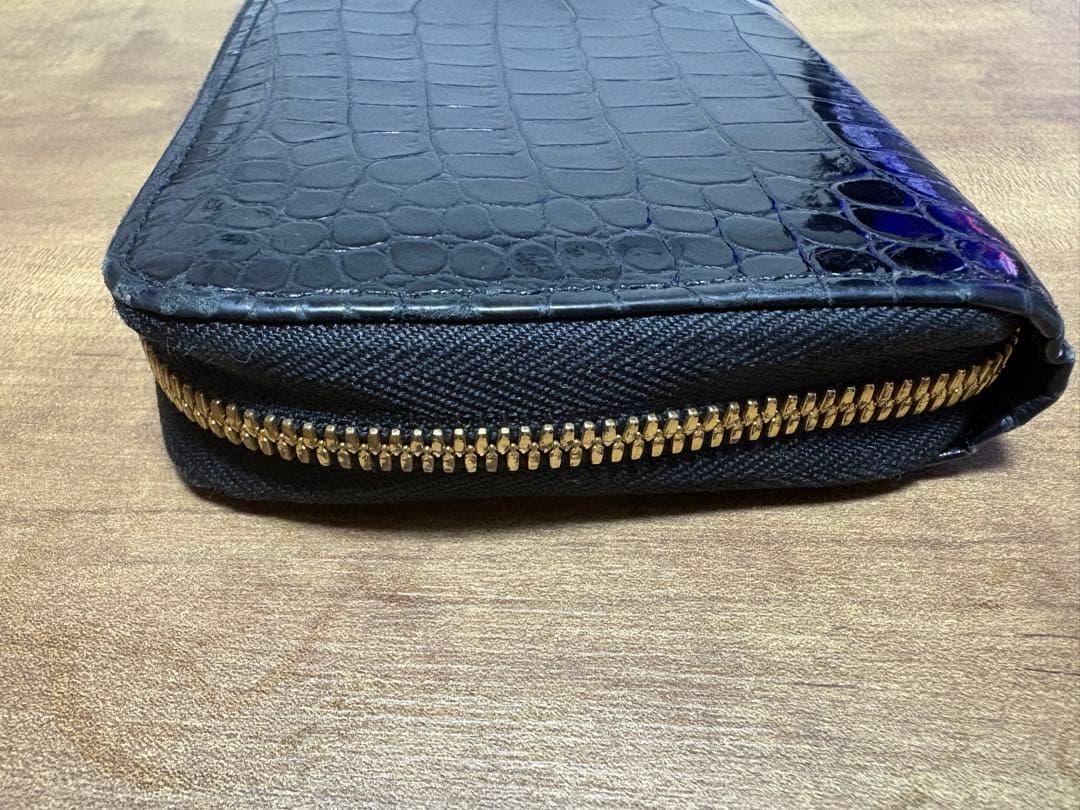 翠　GAUDIE ガウディ クロコダイル 長財布 ブラック 付属品あり