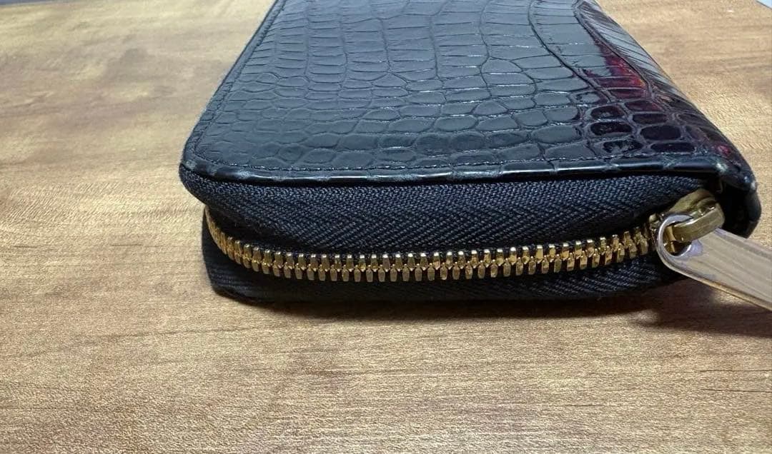 翠　GAUDIE ガウディ クロコダイル 長財布 ブラック 付属品あり