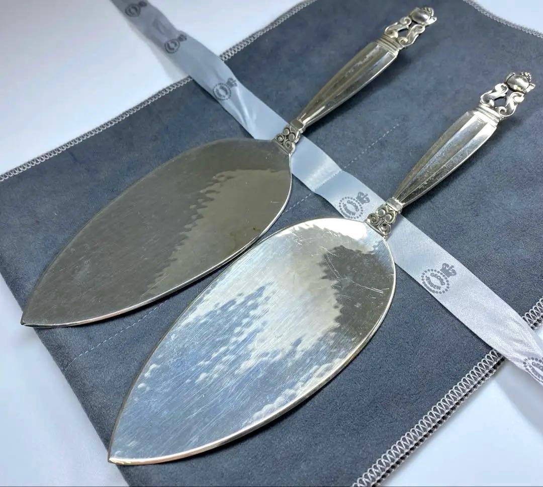 ジョージジェンセン　エコーンSV925ケーキサーバー2本　東Y7-0326☆2F