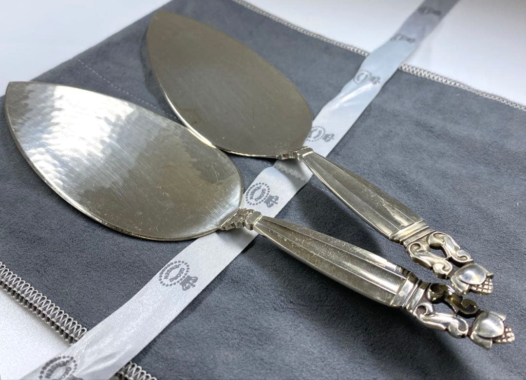 ジョージジェンセン　エコーンSV925ケーキサーバー2本　東Y7-0326☆2F