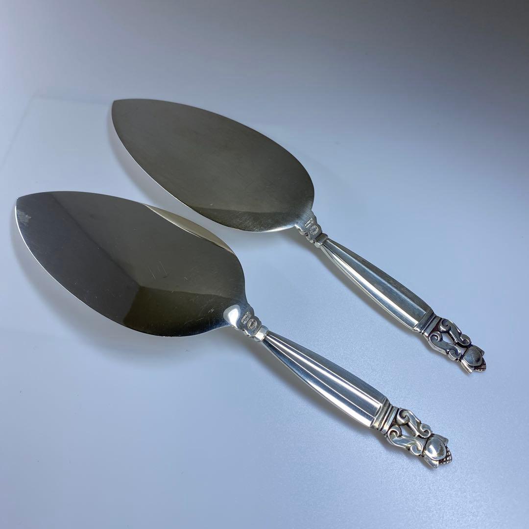 ジョージジェンセン　エコーンSV925ケーキサーバー2本　東Y7-0326☆2F