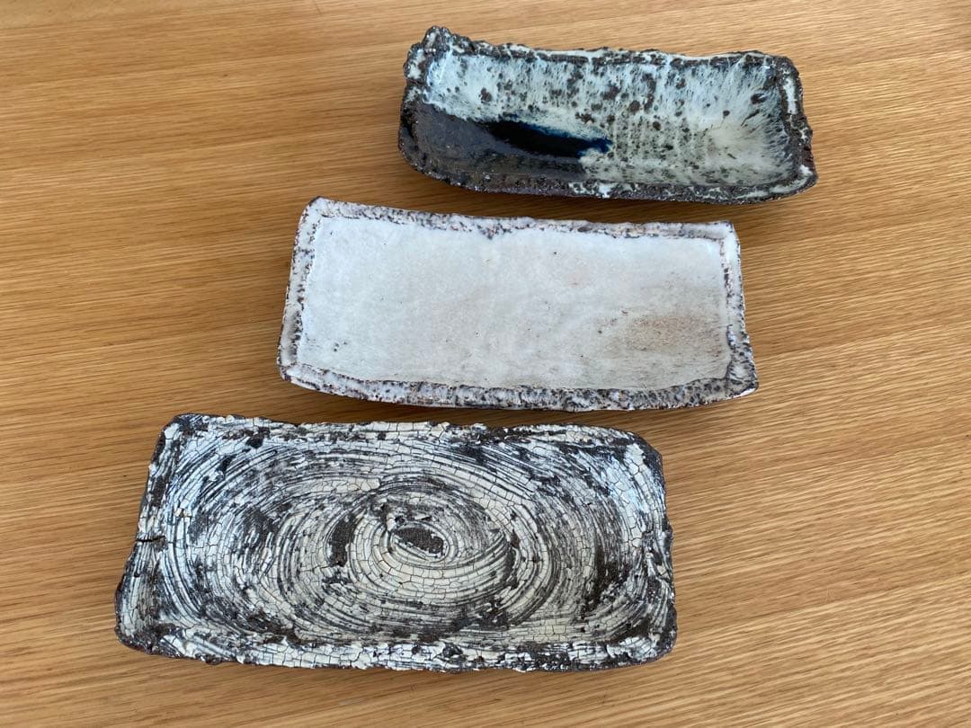 中川自然坊　鮮唐津長皿、粉引竹長皿、刷毛目唐津長皿　3枚　バラ売り可