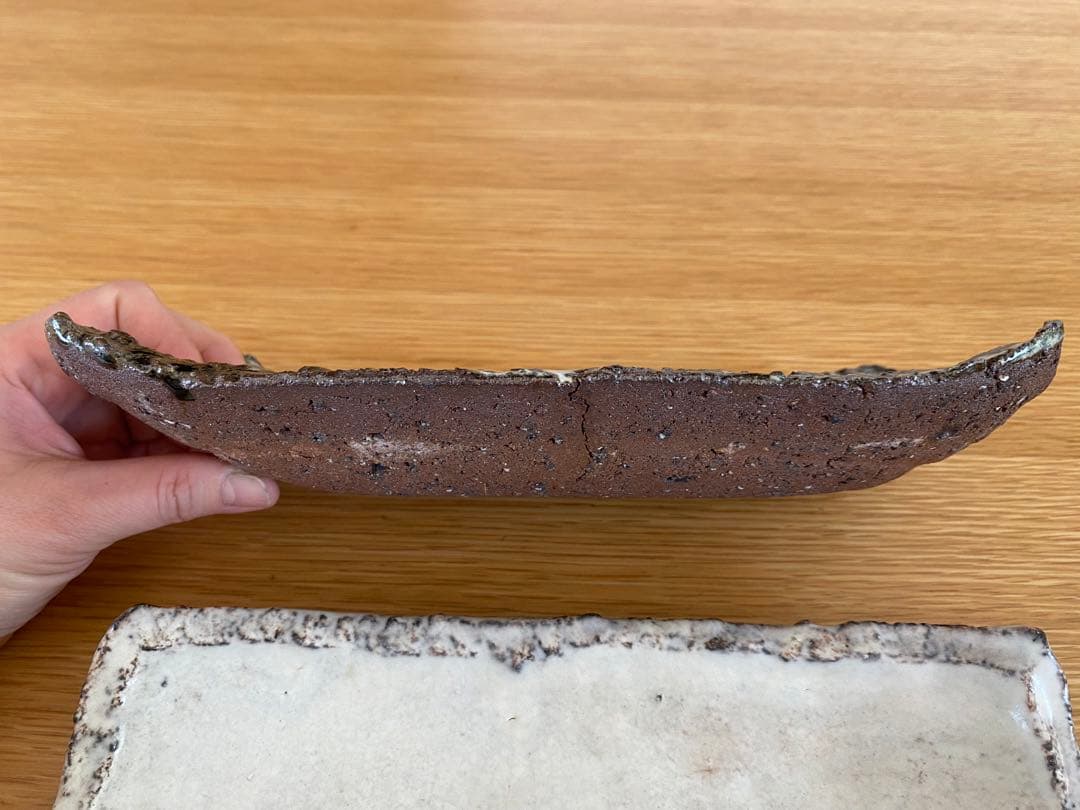 中川自然坊　鮮唐津長皿、粉引竹長皿、刷毛目唐津長皿　3枚　バラ売り可