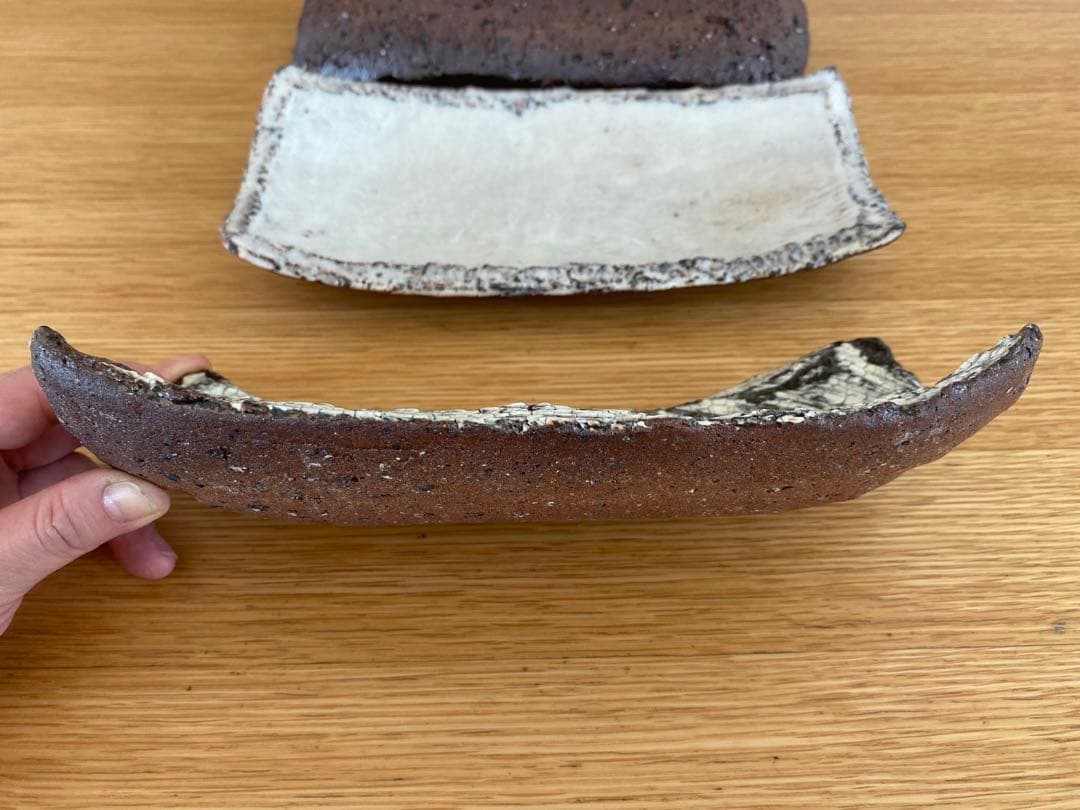 中川自然坊　鮮唐津長皿、粉引竹長皿、刷毛目唐津長皿　3枚　バラ売り可