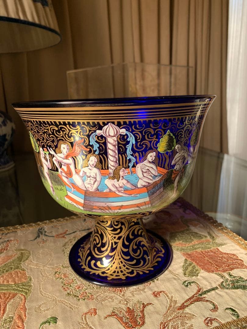 ベネチアングラスの最高峰サリール工房のビンテージバロビエ杯