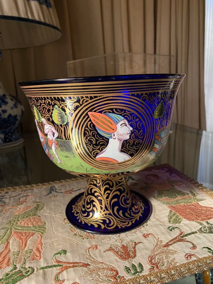 ベネチアングラスの最高峰サリール工房のビンテージバロビエ杯