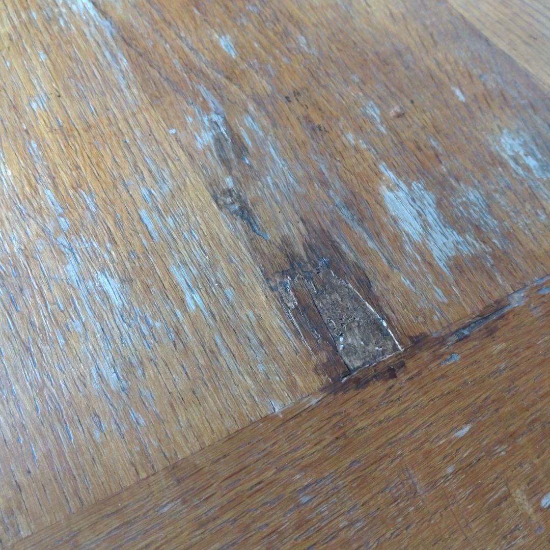 英国アンティーク調 ダイニングテーブル 天然木 2本脚 西洋ヴィンテージ風 什器