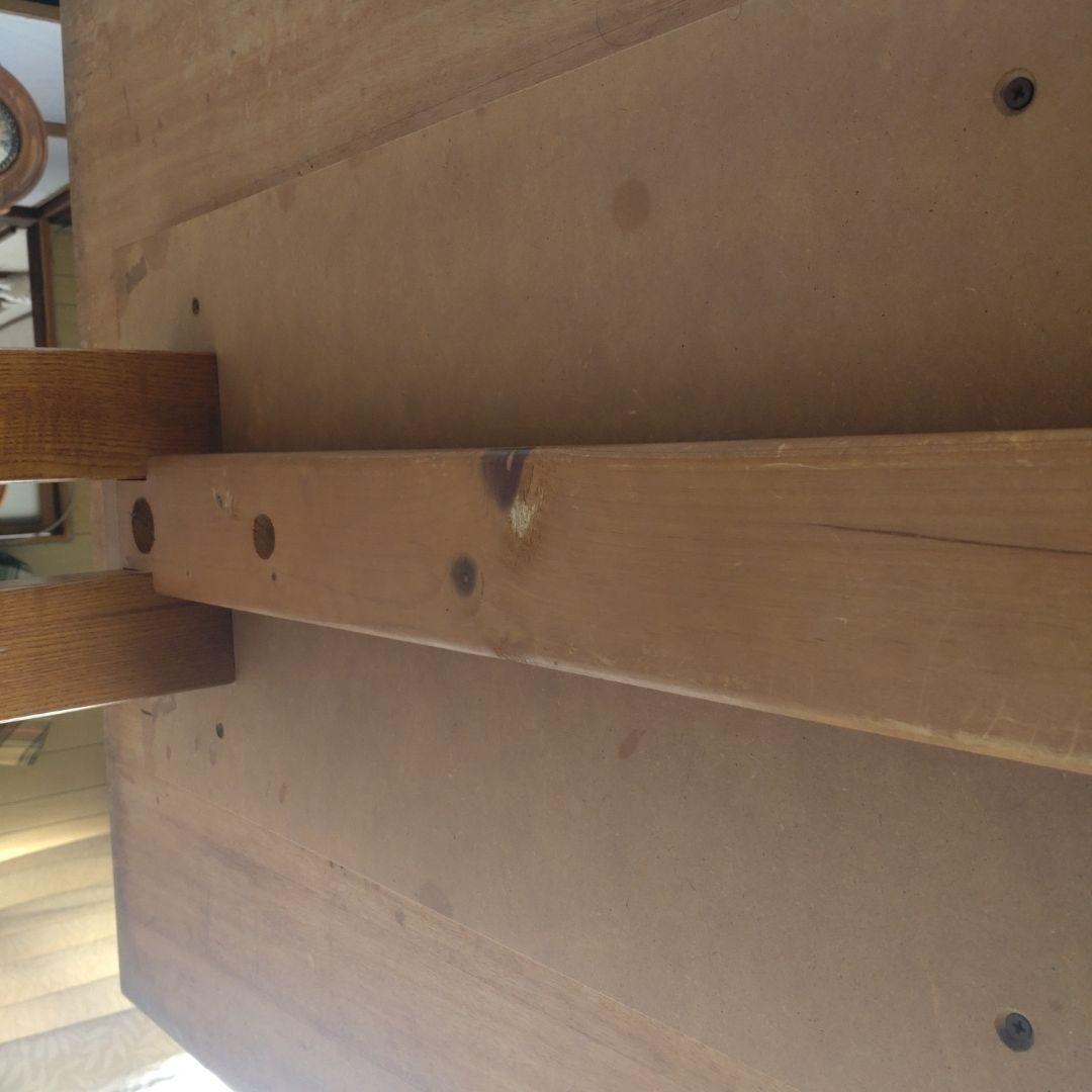 英国アンティーク調 ダイニングテーブル 天然木 2本脚 西洋ヴィンテージ風 什器