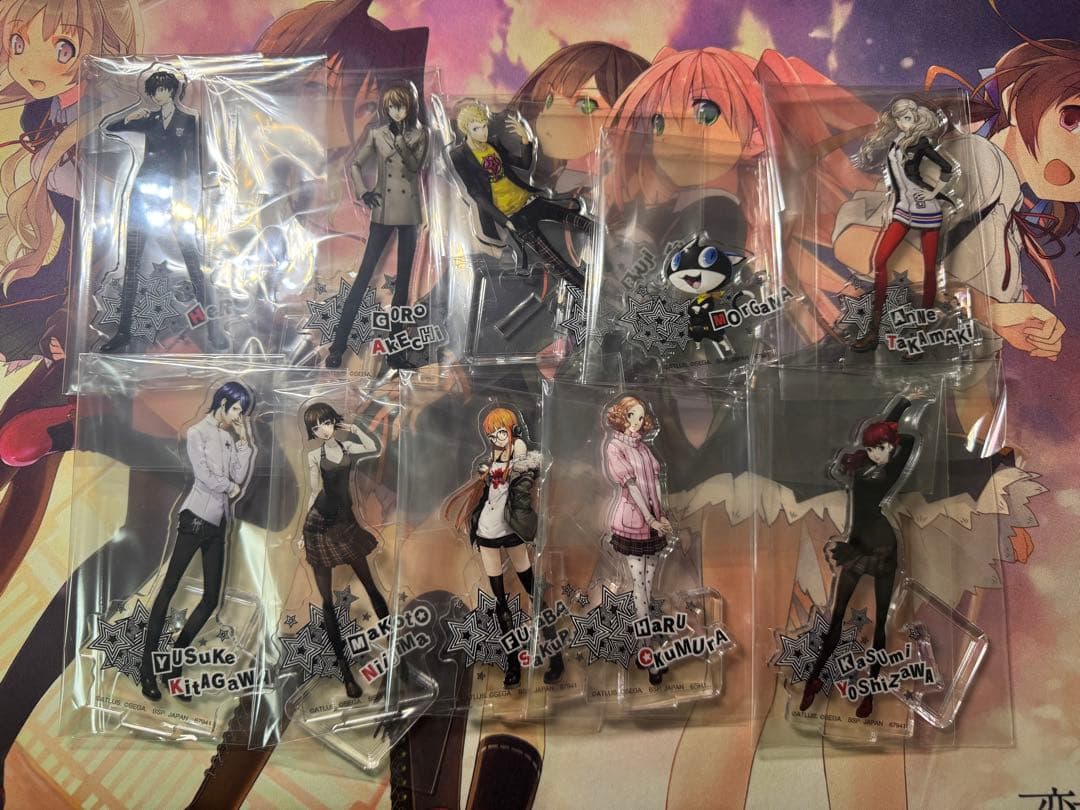 ペルソナ5 一番くじ　F賞　アクリルスタンド　怪盗団10種　セット