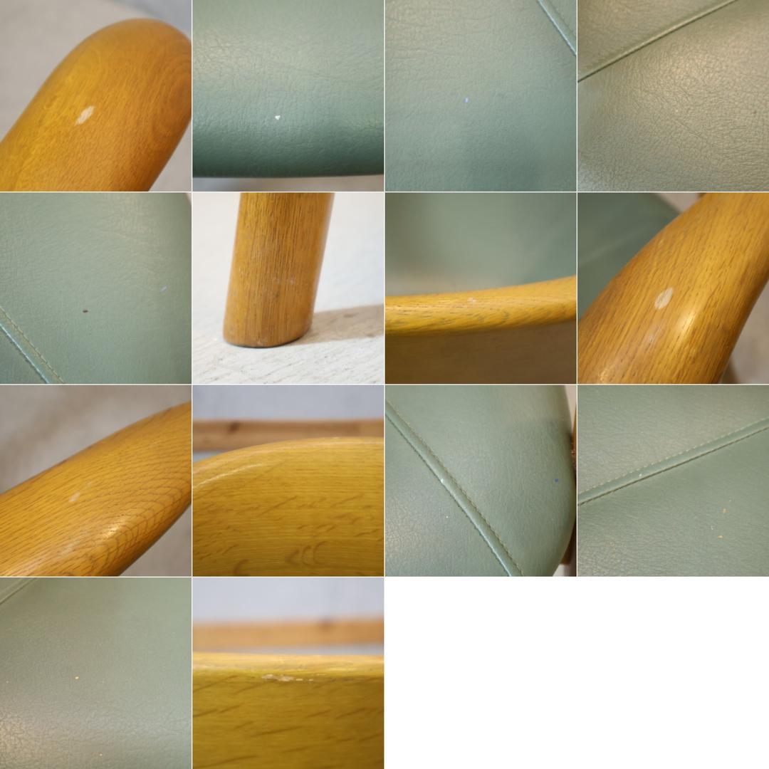 HIDA 飛騨産業 オーク材 ダイニングチェア 2脚セット アームチェア 椅子