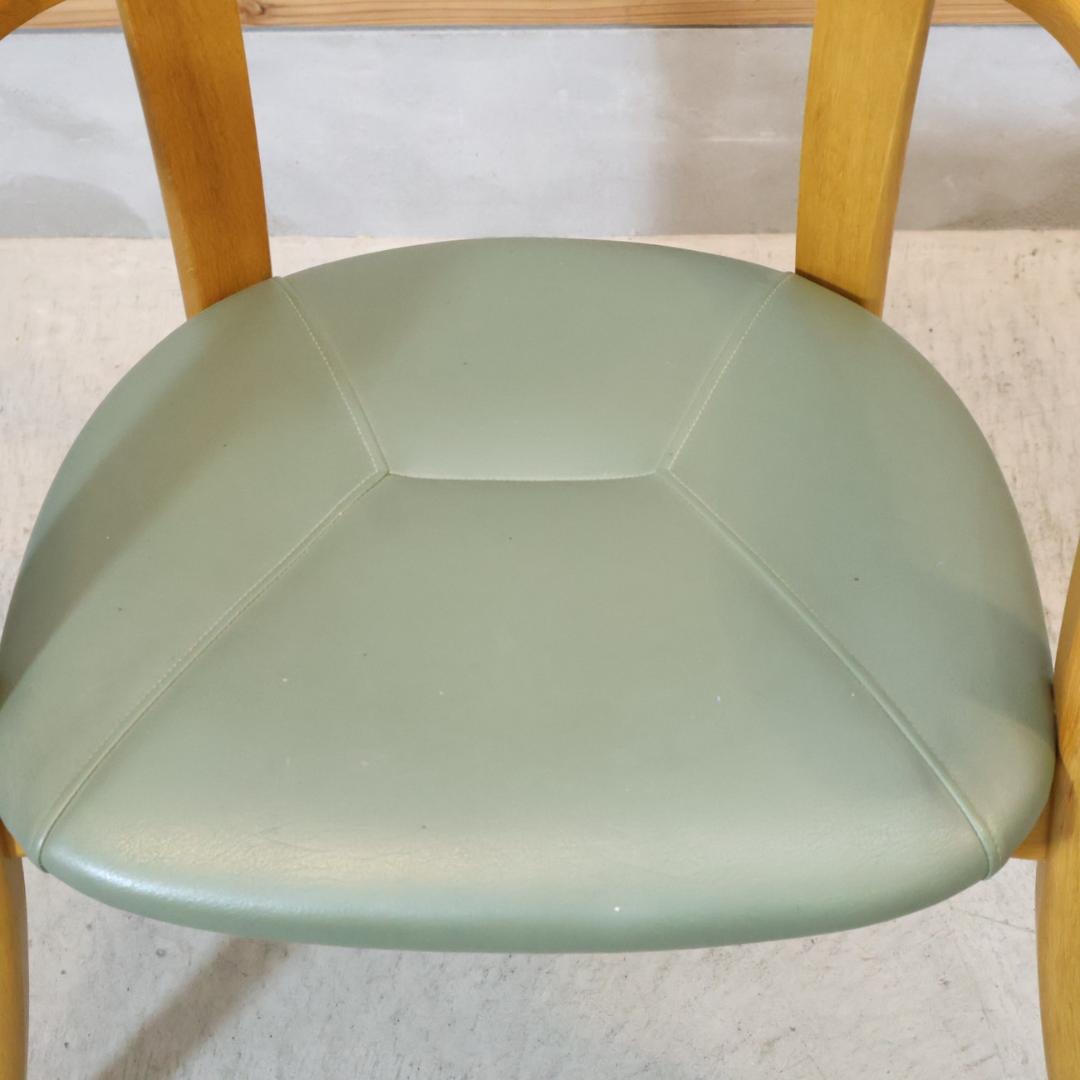 HIDA 飛騨産業 オーク材 ダイニングチェア 2脚セット アームチェア 椅子