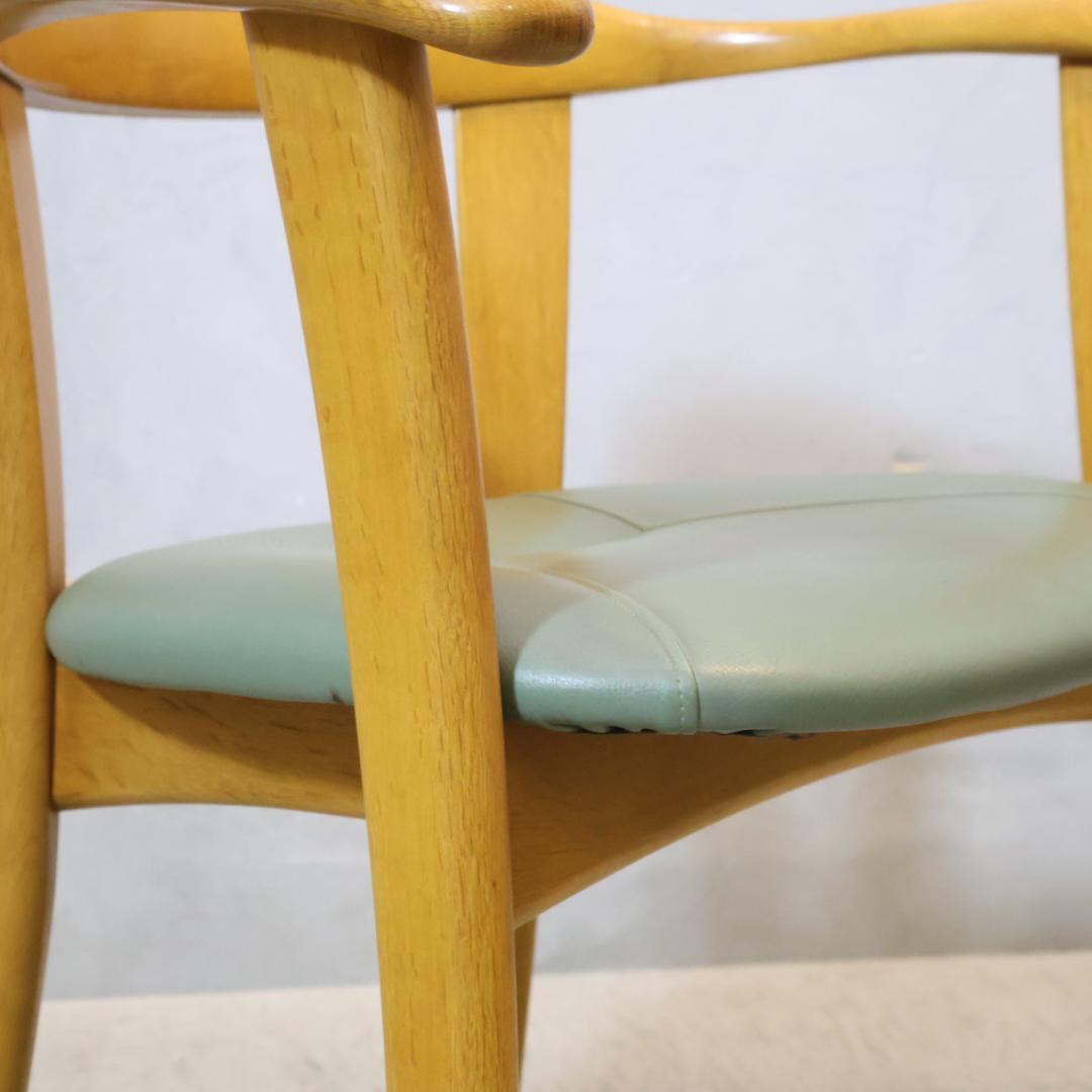 HIDA 飛騨産業 オーク材 ダイニングチェア 2脚セット アームチェア 椅子