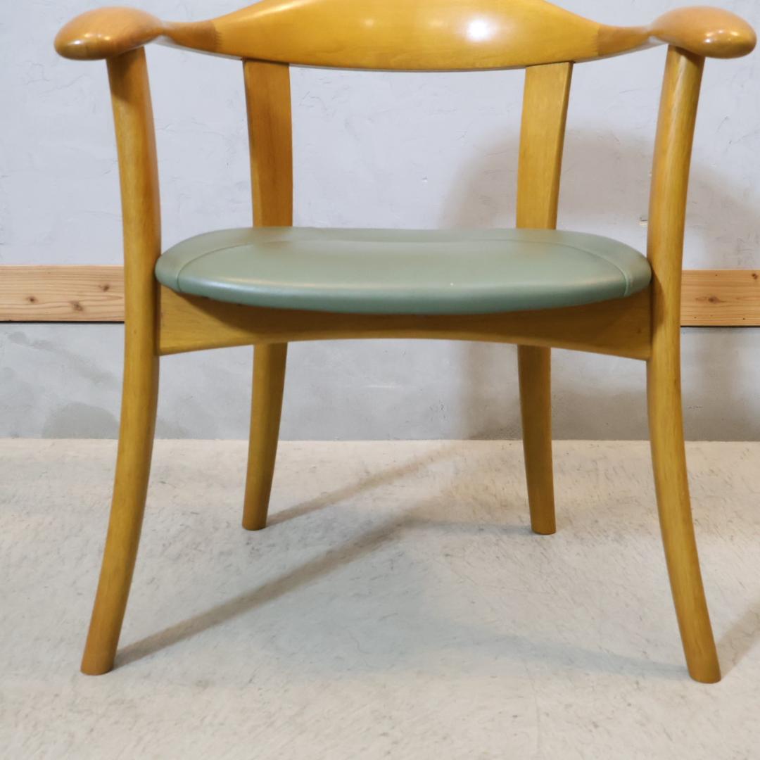 HIDA 飛騨産業 オーク材 ダイニングチェア 2脚セット アームチェア 椅子