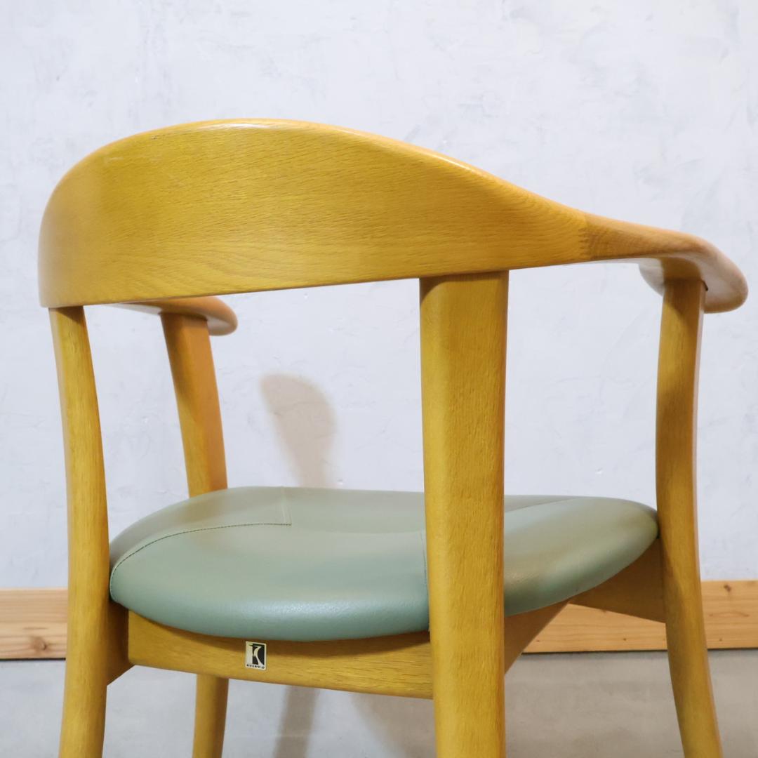 HIDA 飛騨産業 オーク材 ダイニングチェア 2脚セット アームチェア 椅子