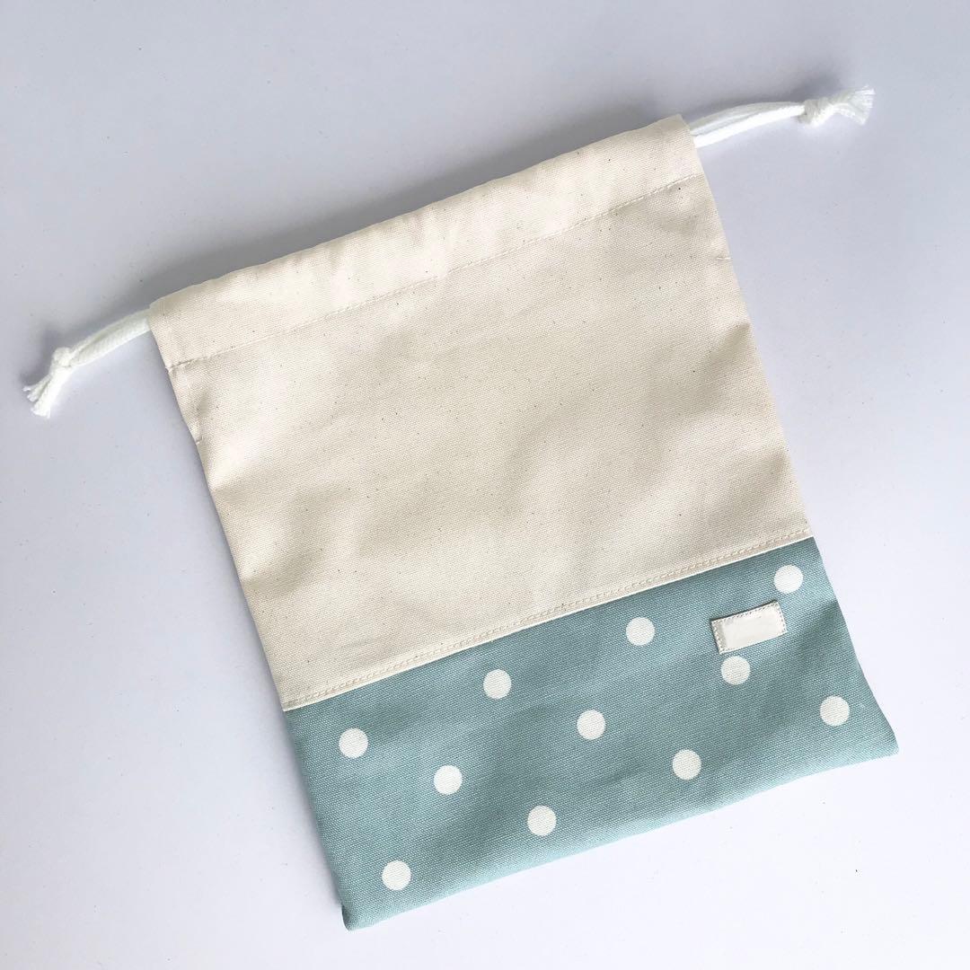 トコ様　確認用　花柄　ドット　くすみブルー　ランチョンマット　40×50 給食袋