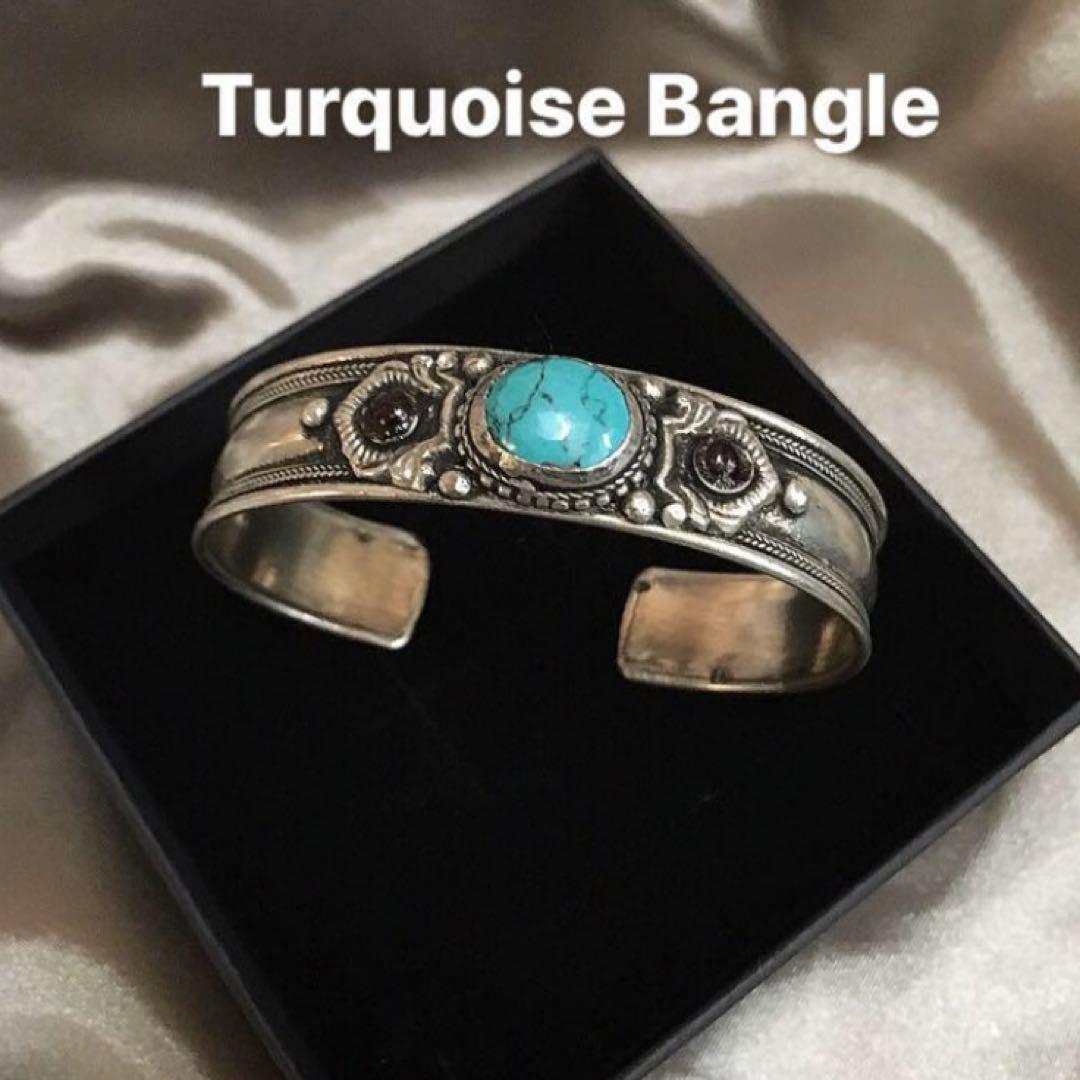 ターコイズ インディアンジュエリー ナバホ ターコイズ バングル ブレスレット