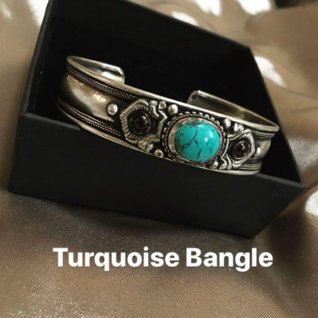 ターコイズ インディアンジュエリー ナバホ ターコイズ バングル ブレスレット