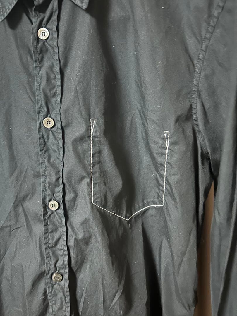 s*.様 maison margiela シャツ ブラック ステッチ