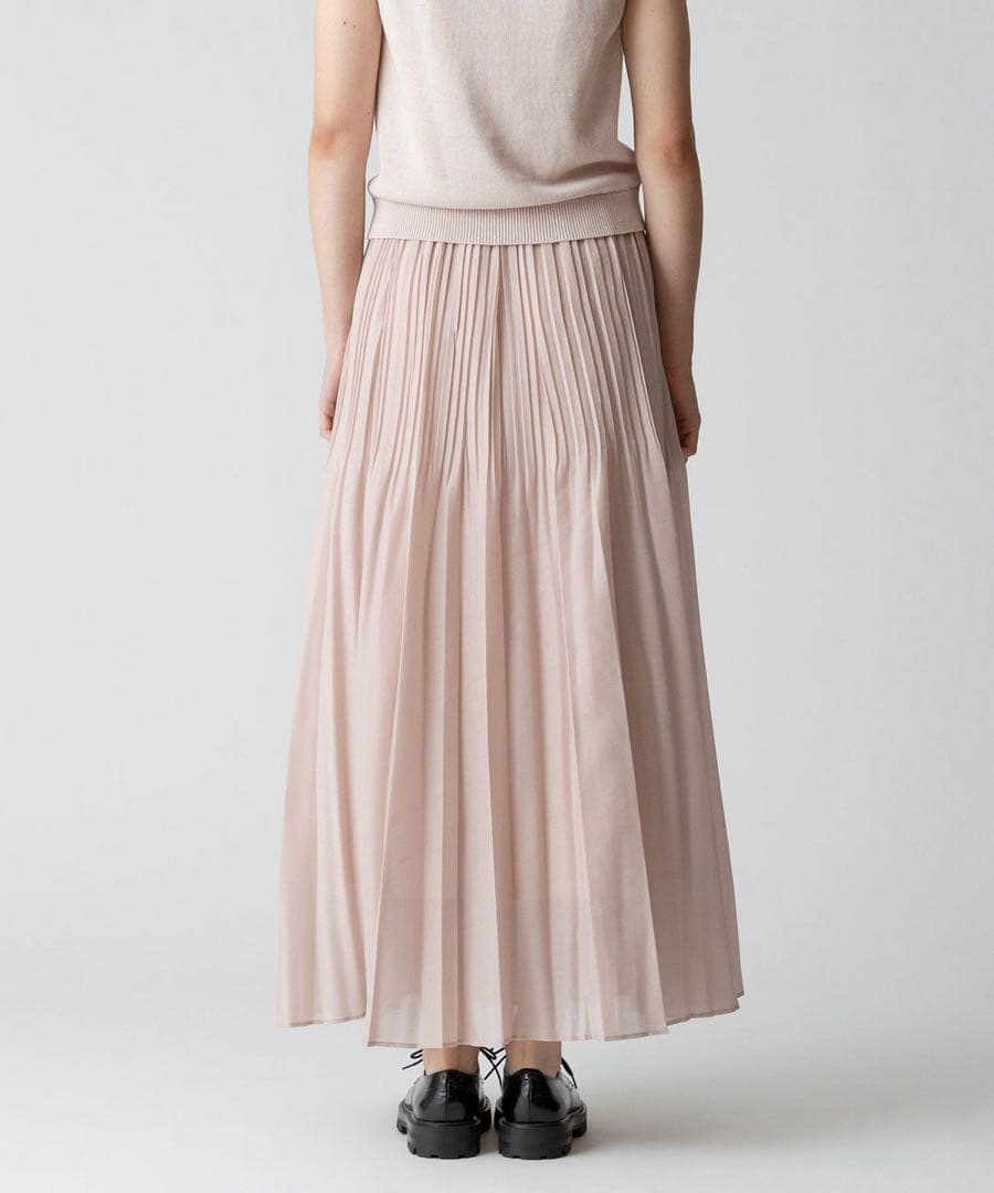 アルアバイル　オーガンジーフェードプリーツスカート　ピンク　ルルウィルビー