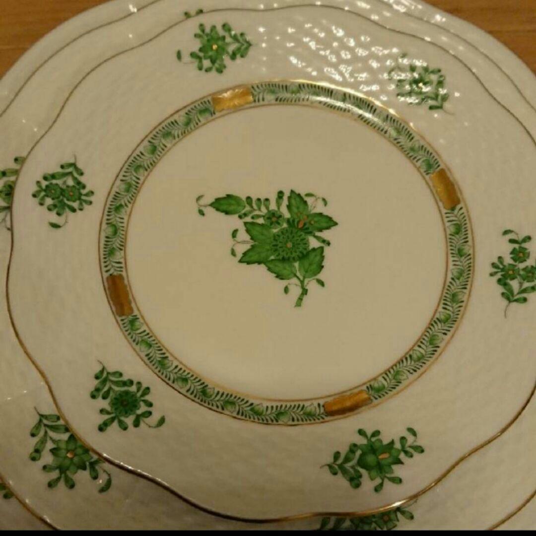 ヘレンド　未使用　アポニーグリーン　5点セット　HEREND　プレート　食器