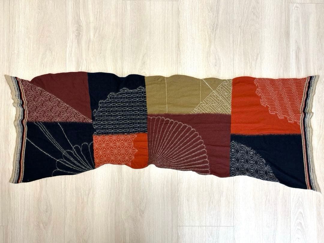 【レア】KAPITAL 刺し子 縮絨ウールマフラー