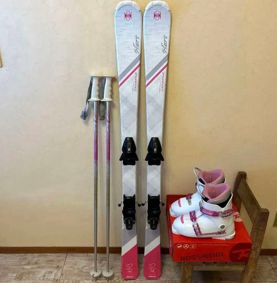 ◾️カービングスキーセット　スキー板140㎝ ブーツ24㎝　子供用　ジュニア用