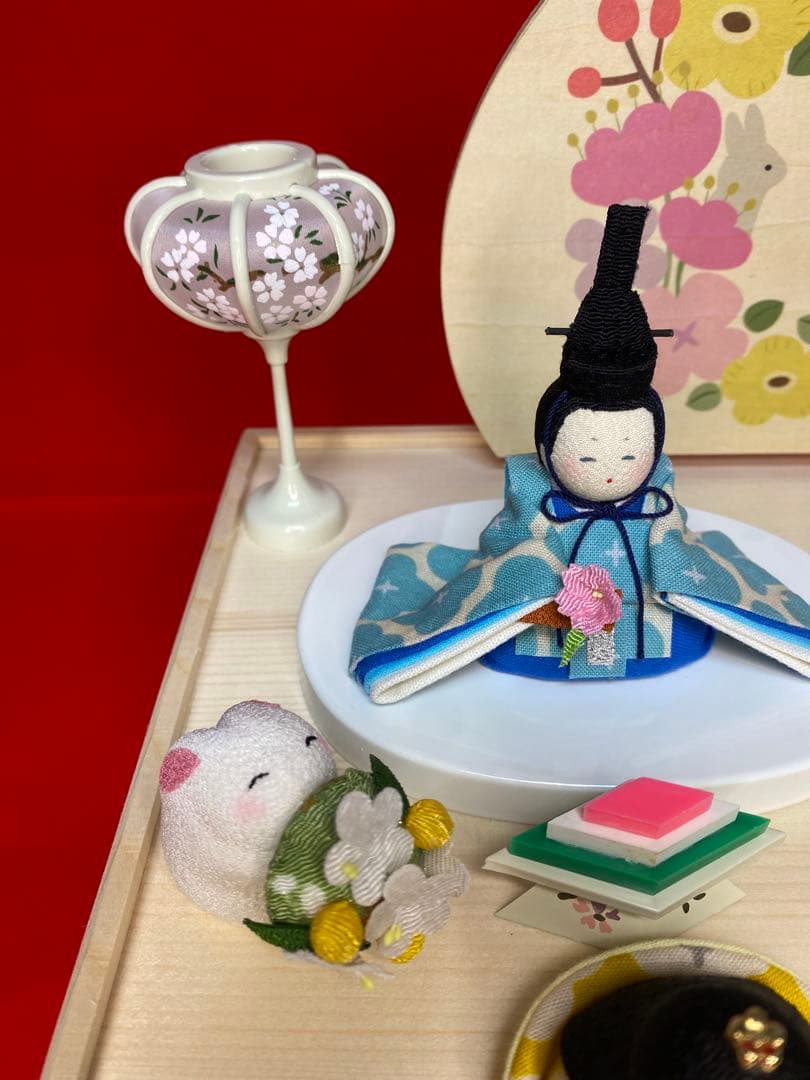 koti　雛人形　五人飾り収納セット・サイズ間口約３３×奥行約２４×高さ約２６㎝