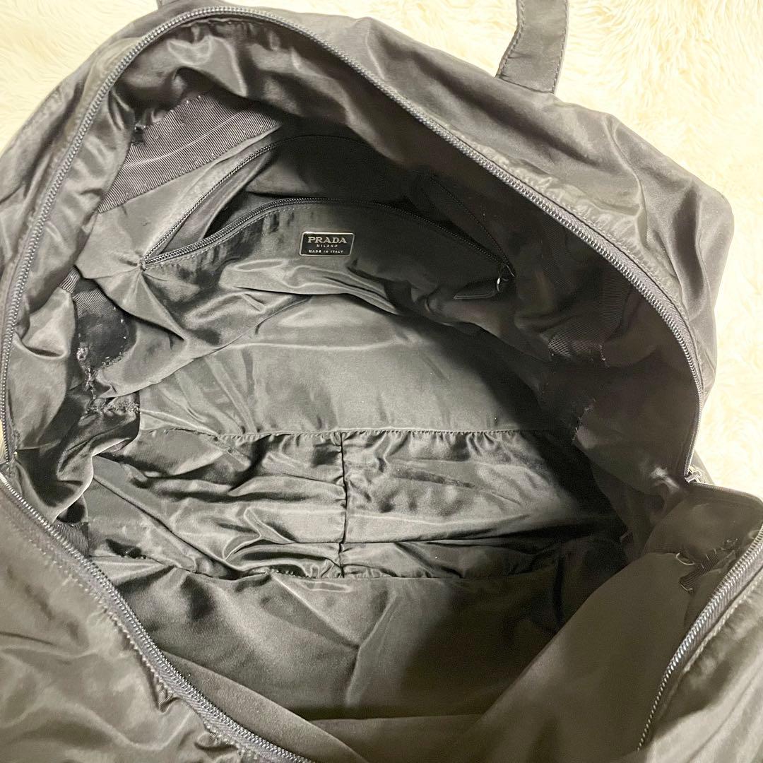 極美品 大容量 PRADA プラダ　ハンドバッグ トート　ボストン　三角ロゴ