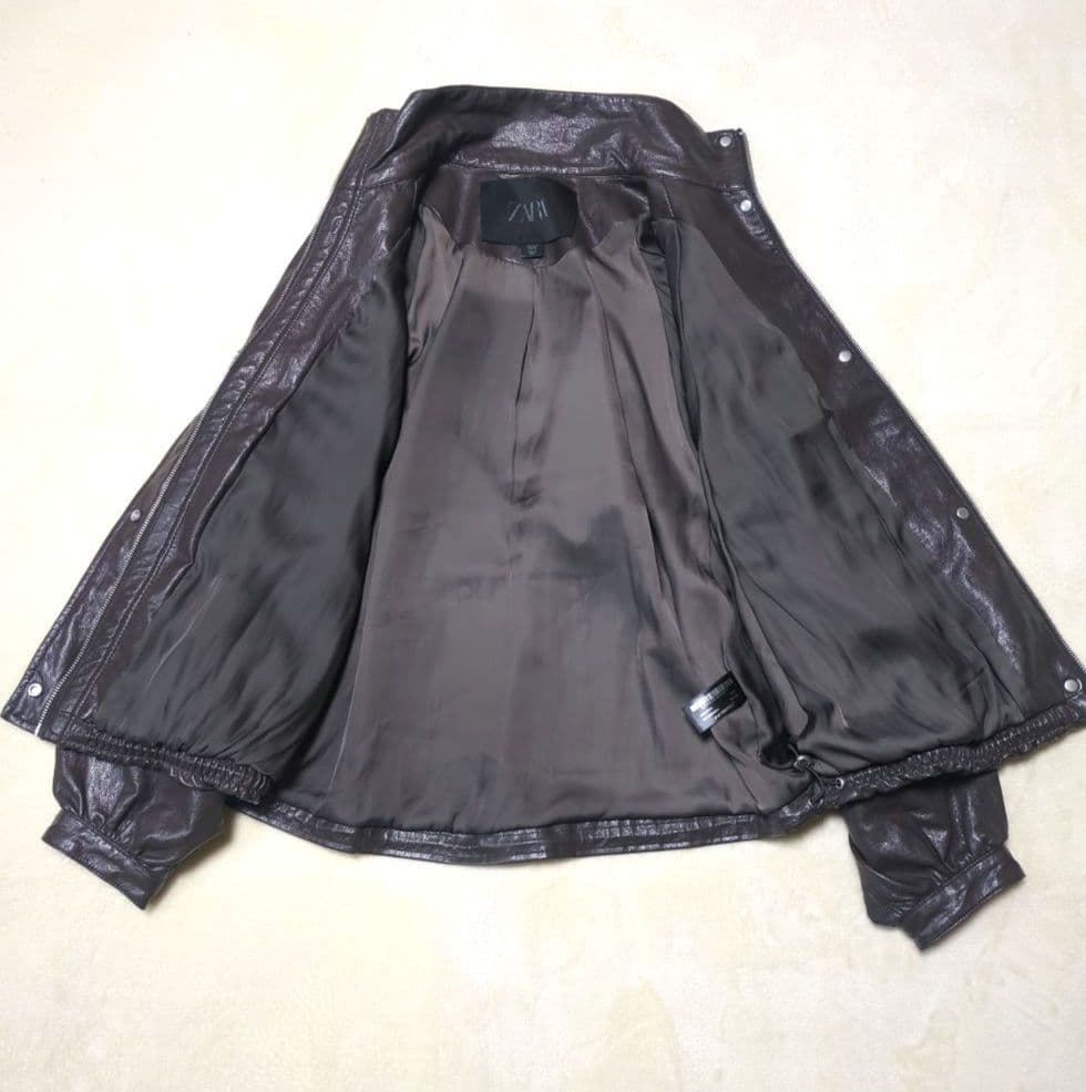 ZARA【未使用級美品】現行品　フェイクレザー ボンバージャケット　アウター