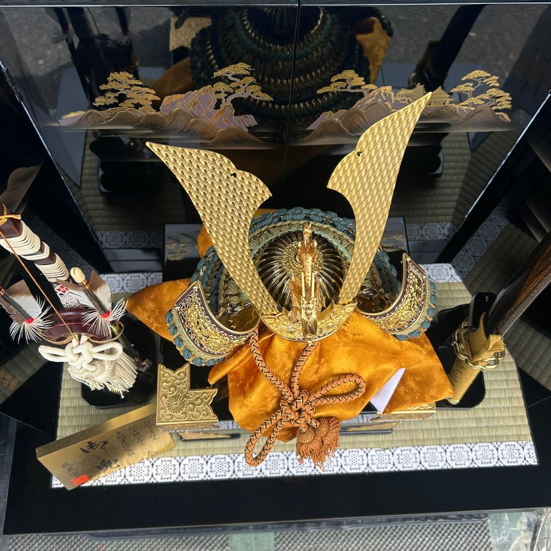 【半額セール】五月人形 兜 手描本金蒔絵 金箔 漆 武蔵俊山