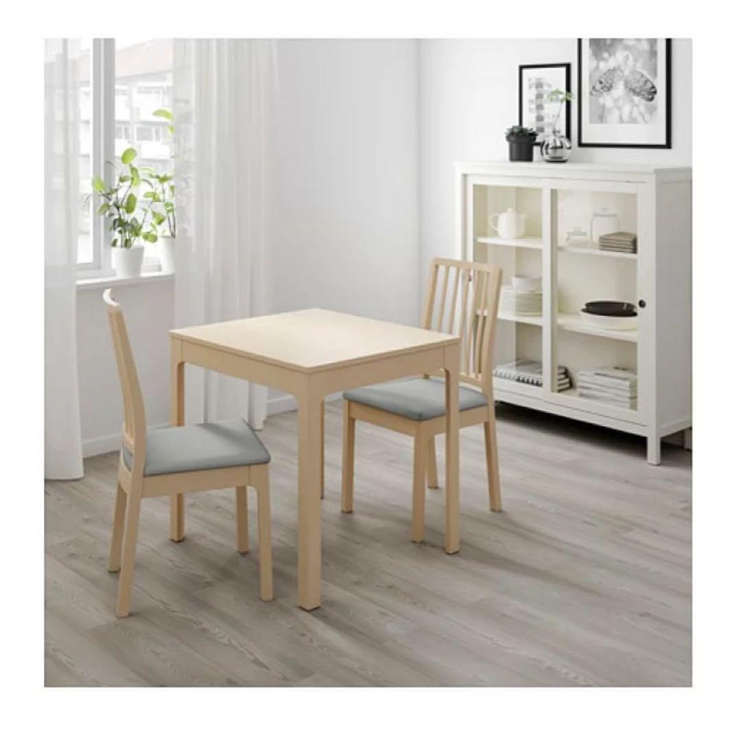 【美品】IKEA EKEDALEN 伸長式ダイニング テーブル　バーチ
