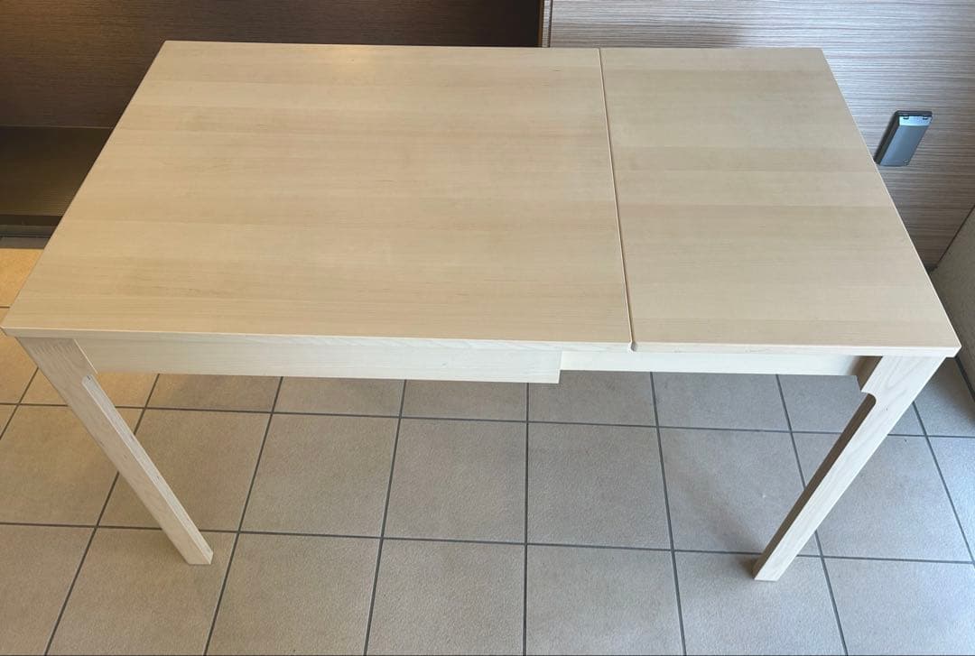 【美品】IKEA EKEDALEN 伸長式ダイニング テーブル　バーチ