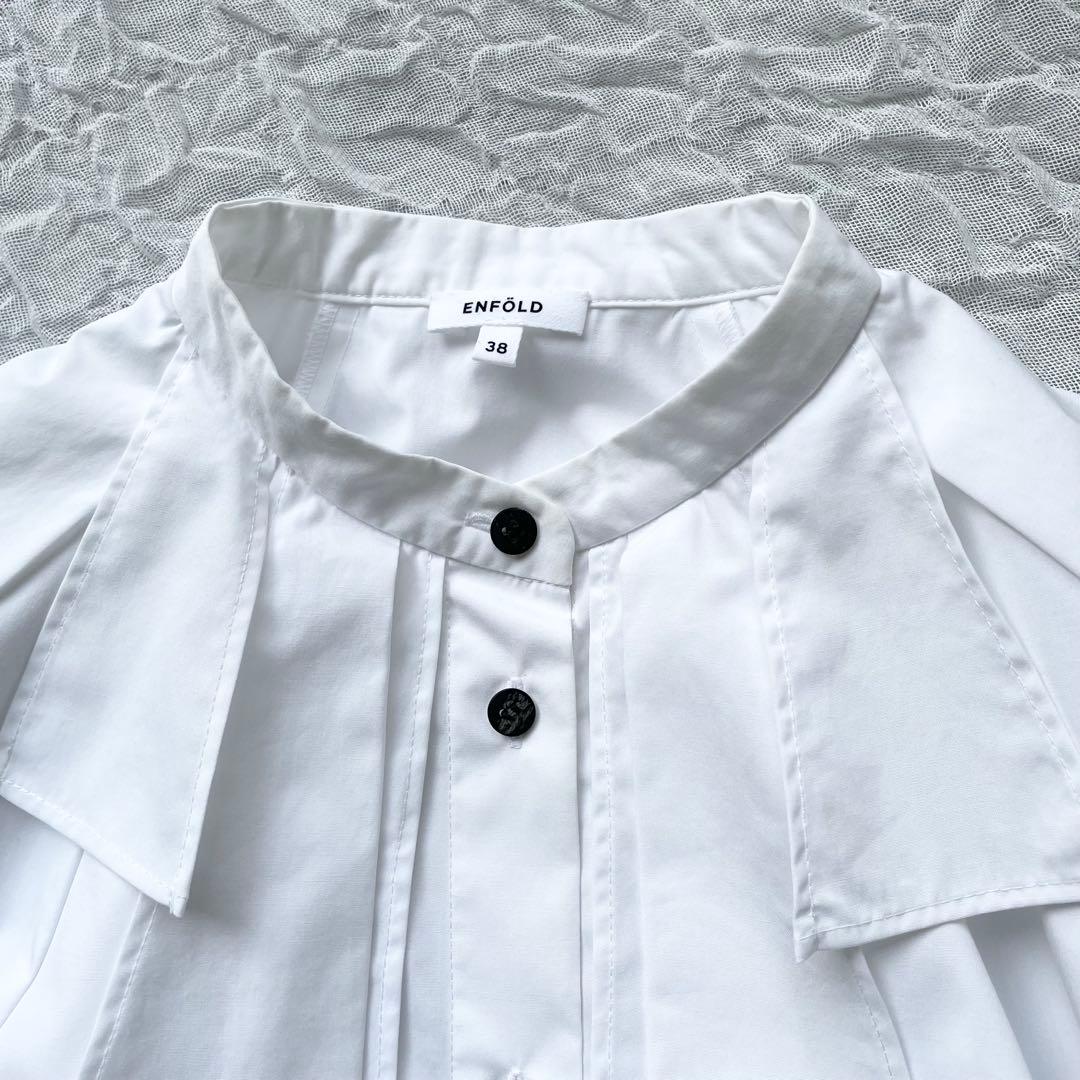 【美品】エンフォルド ブロードタックカラー プルオーバー ブラウス 定価3,6万