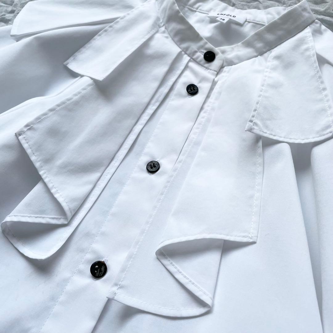 【美品】エンフォルド ブロードタックカラー プルオーバー ブラウス 定価3,6万