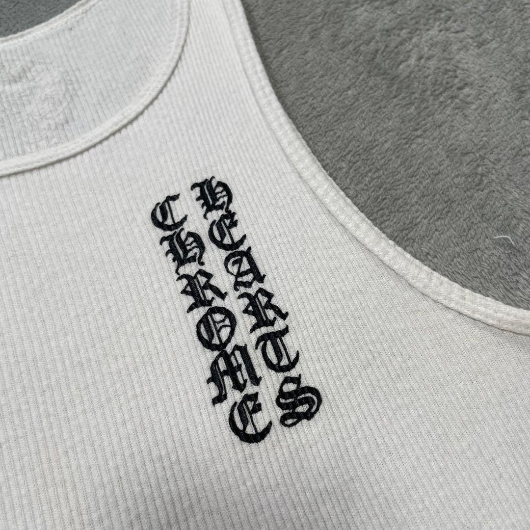 クロムハーツ　ヴァーティカル サイドロゴ タンクトップ ホワイト　S