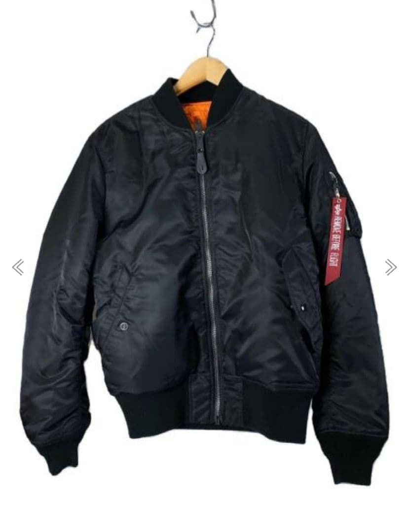 【美品】【アルファ】【Lサイズ】【MA-1】【人気ブラック】【フライト】【短丈】