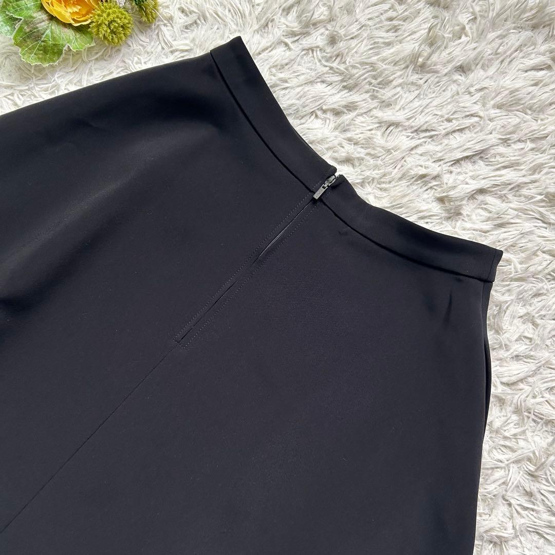 極美品♡フォクシーニューヨーク リズムフレア フレアスカート グログラン素材 黒