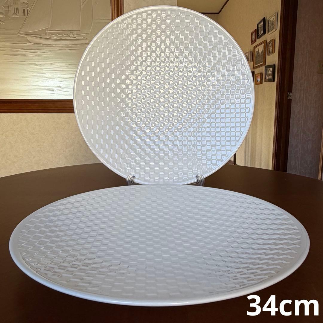 【レア美品】ウェッジウッド★ナイト＆デイ★チェック　ラージプレート